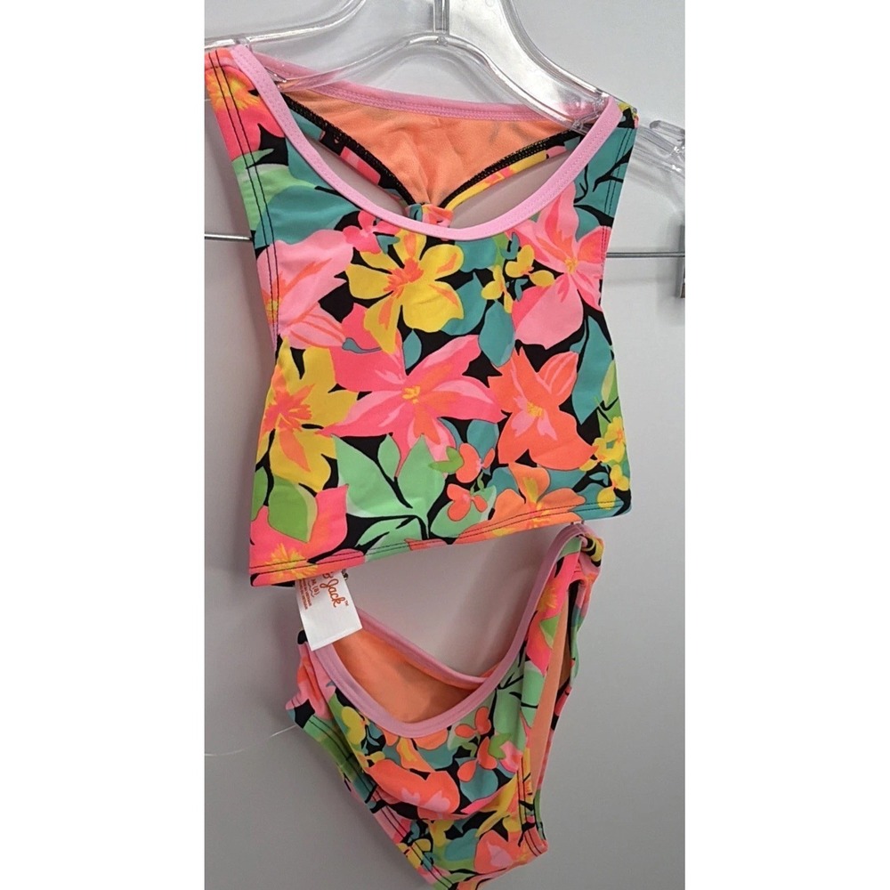 Cat and Jack Girls Floral 2 Piece Bikini Set Size MEDIUM 8 New with Tags - Picture 12 of 15